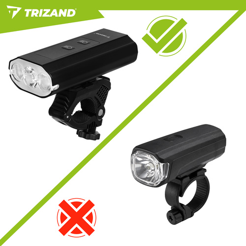 LED-jalgrattatuli 1300 lm + tagatuli Trizand - Pilt 20
