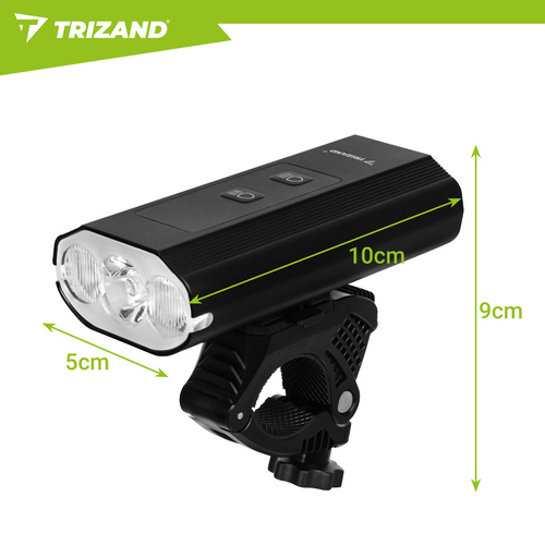 LED-jalgrattatuli 1300 lm + tagatuli Trizand - Pilt 2