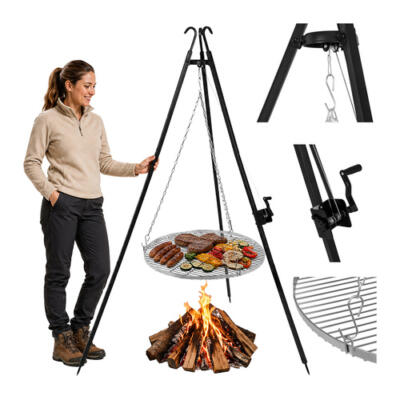 Kaminer 190x70cm Tripod Garden Grill