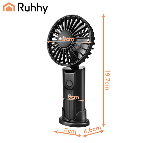 Ruhhy mini-käeventilaator must - Pilt 3