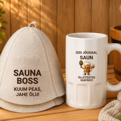 Saunamüts ja õllekann